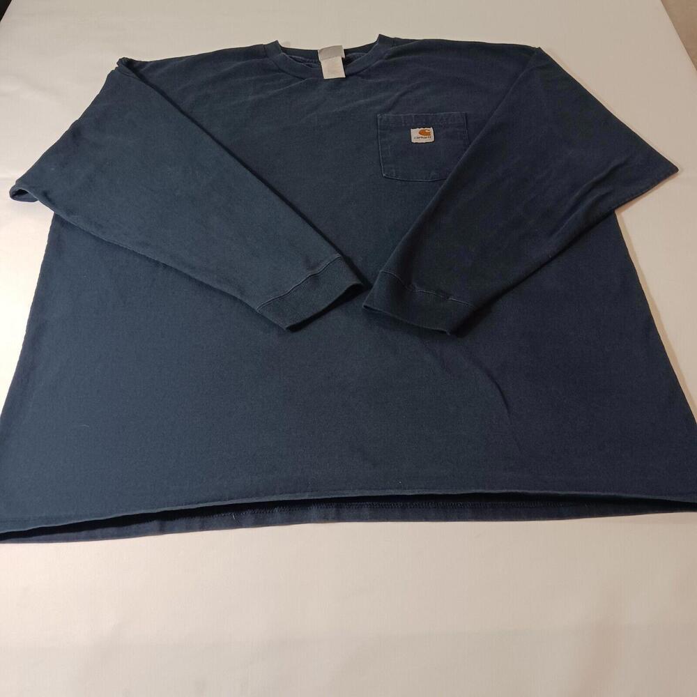 Carhartt K126 NVY Men's Blue Short Sleeve Pocket Workwear T-Shirt Size 2XL